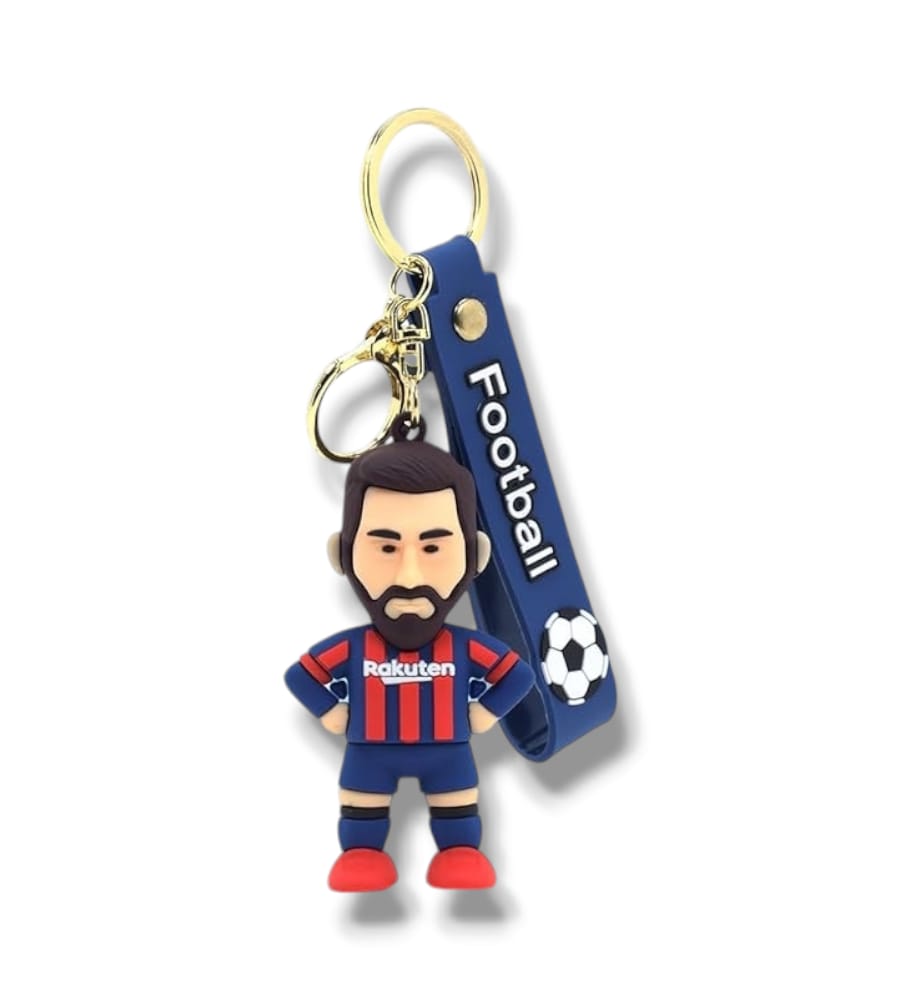 Messi Rakuten Blue Jersey 3D Rubber Keychain with Strap - Big Size Premium Quality Football Keychain